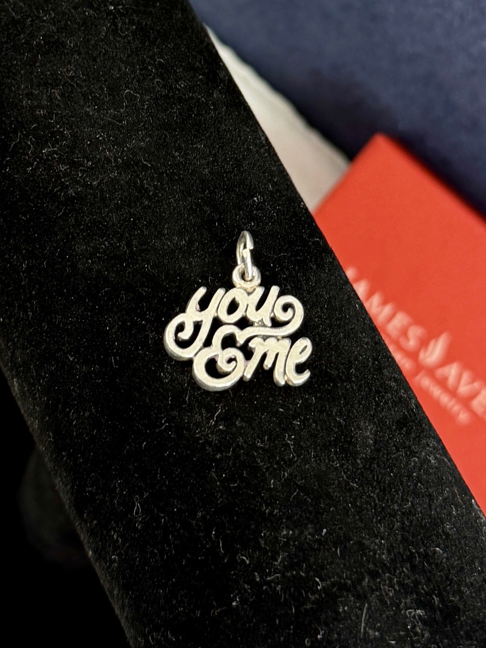 JAMES AVERY Sterling Silver YOU & ME Charm Pendant; Love Heart Romantic; RETIRED